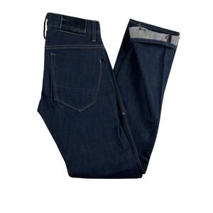 Selvedge Jeans Mens 28x34 !iTEM Dark Redline Japanese Denim USA Button Fly Slim